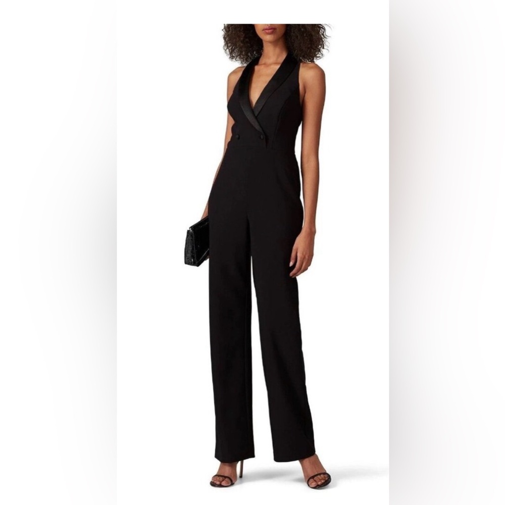 Elegant Black Tuxedo Jumpsuit